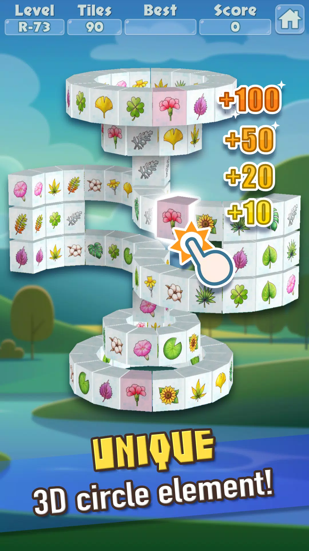 3D Mahjong Triple Tile Match 螢幕截圖 1