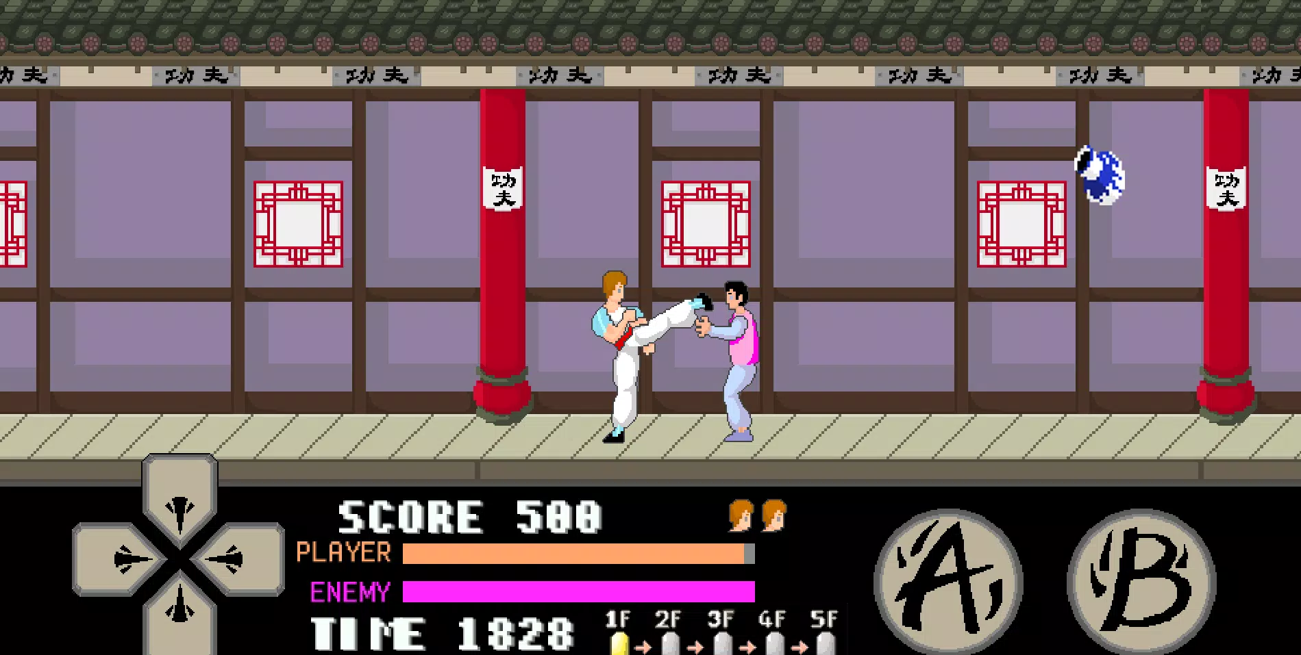 kung fu master arcade Ảnh chụp màn hình 1