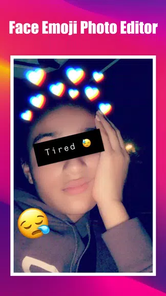 Face Emoji Photo Editor Captura de pantalla 1