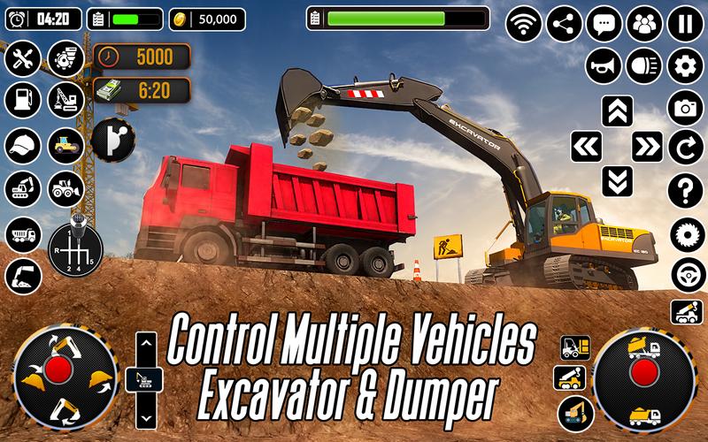 City Heavy Excavator Crane 3D Ảnh chụp màn hình 2