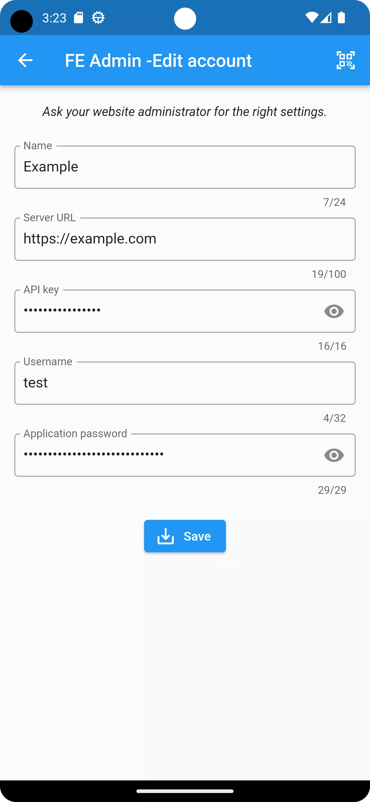 FE Admin 螢幕截圖 1