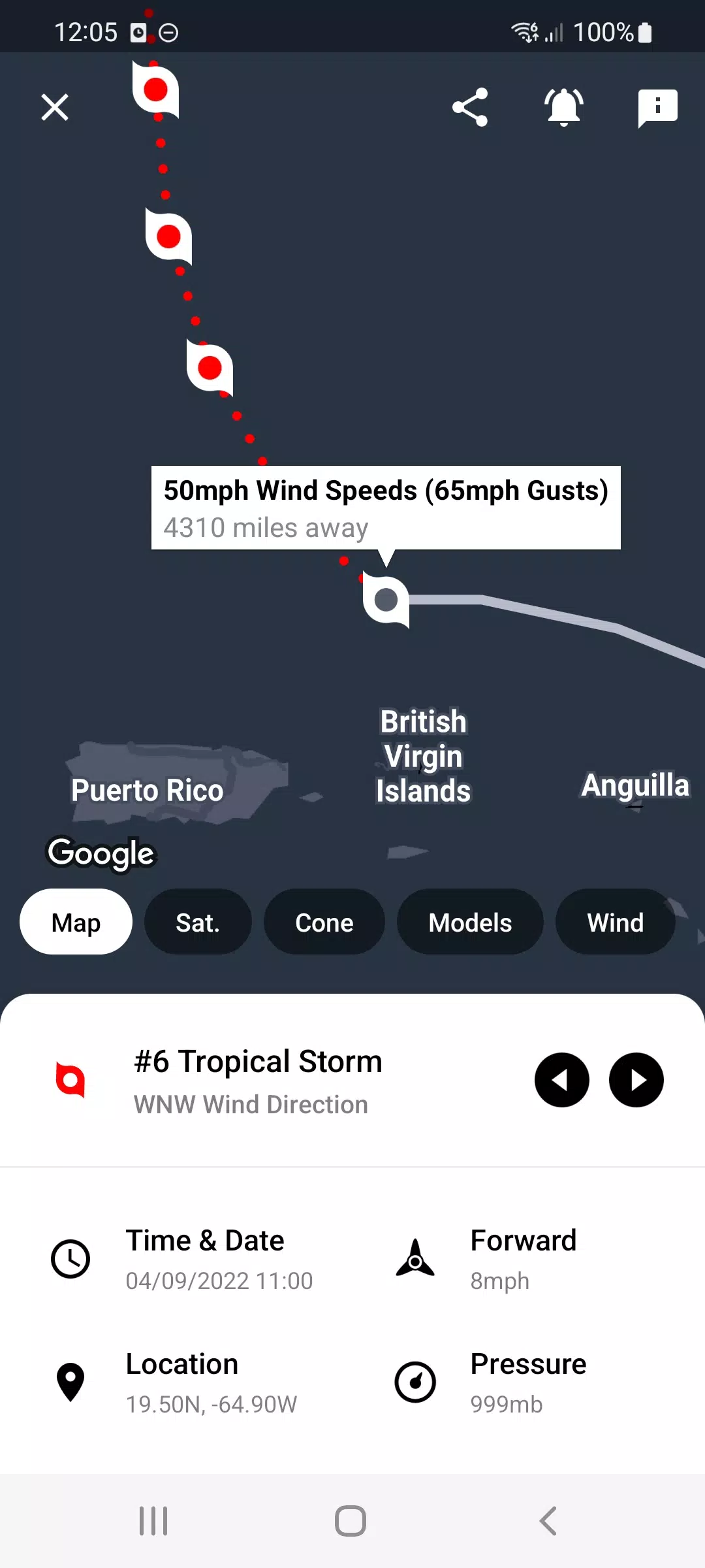 My Hurricane Tracker Captura de pantalla 0