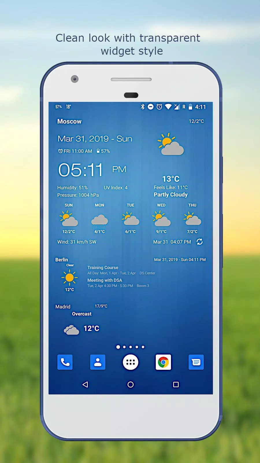 Weather & Clock Widget Ekran Görüntüsü 2