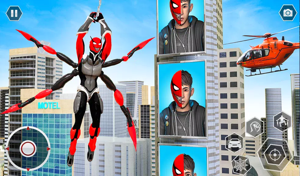 Black Spider Rope SuperHero スクリーンショット 3