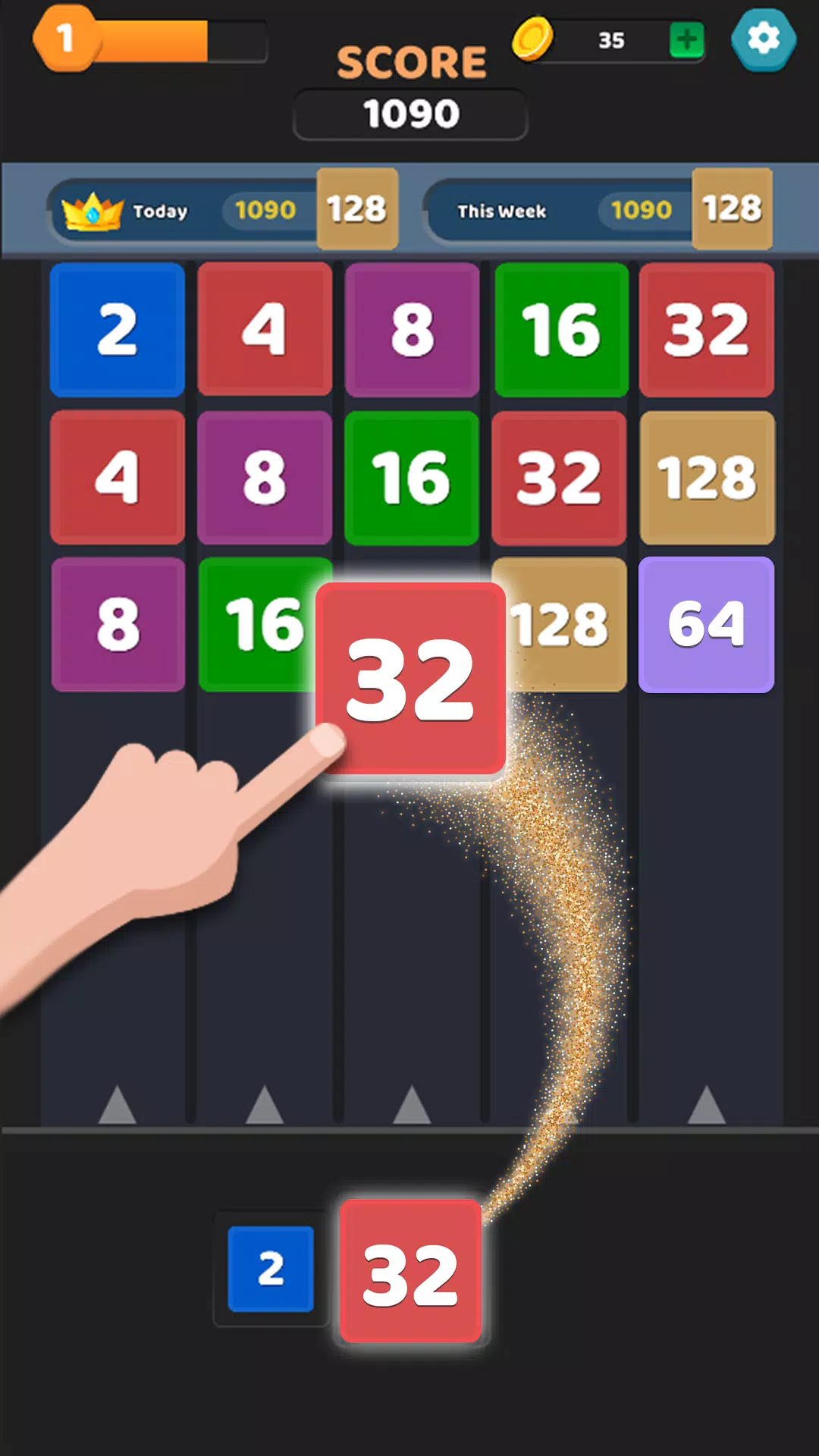 Merge Puzzle Games: Number Up Capture d'écran 0