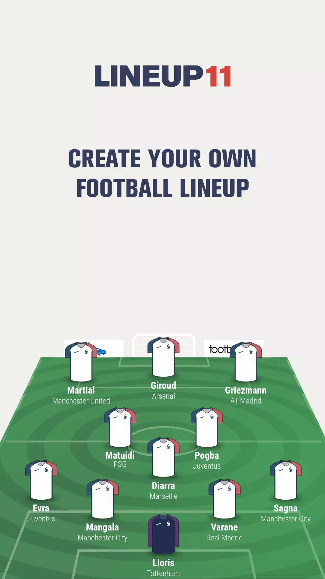 LINEUP11：足球阵容应用截图第0张