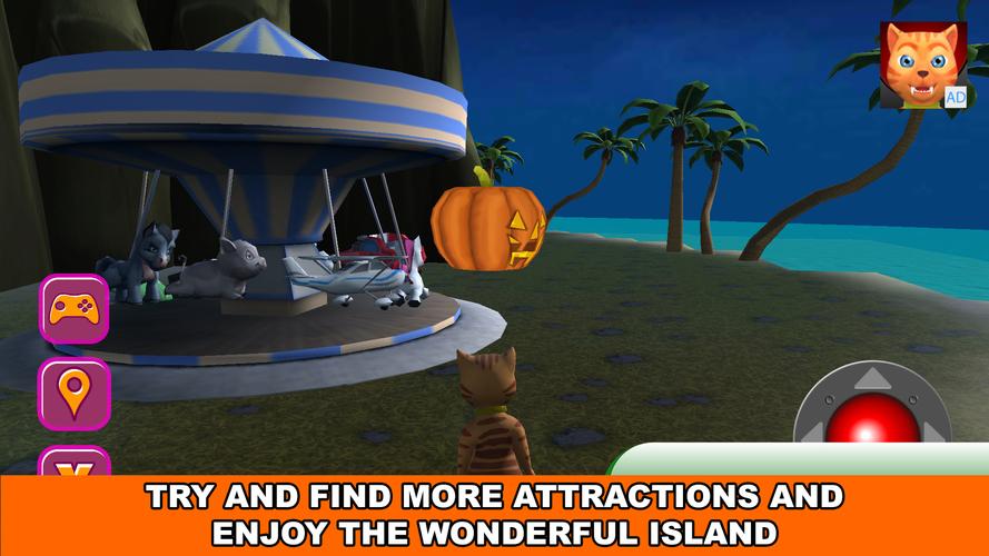 Halloween Cat Theme Park 3D Ekran Görüntüsü 3