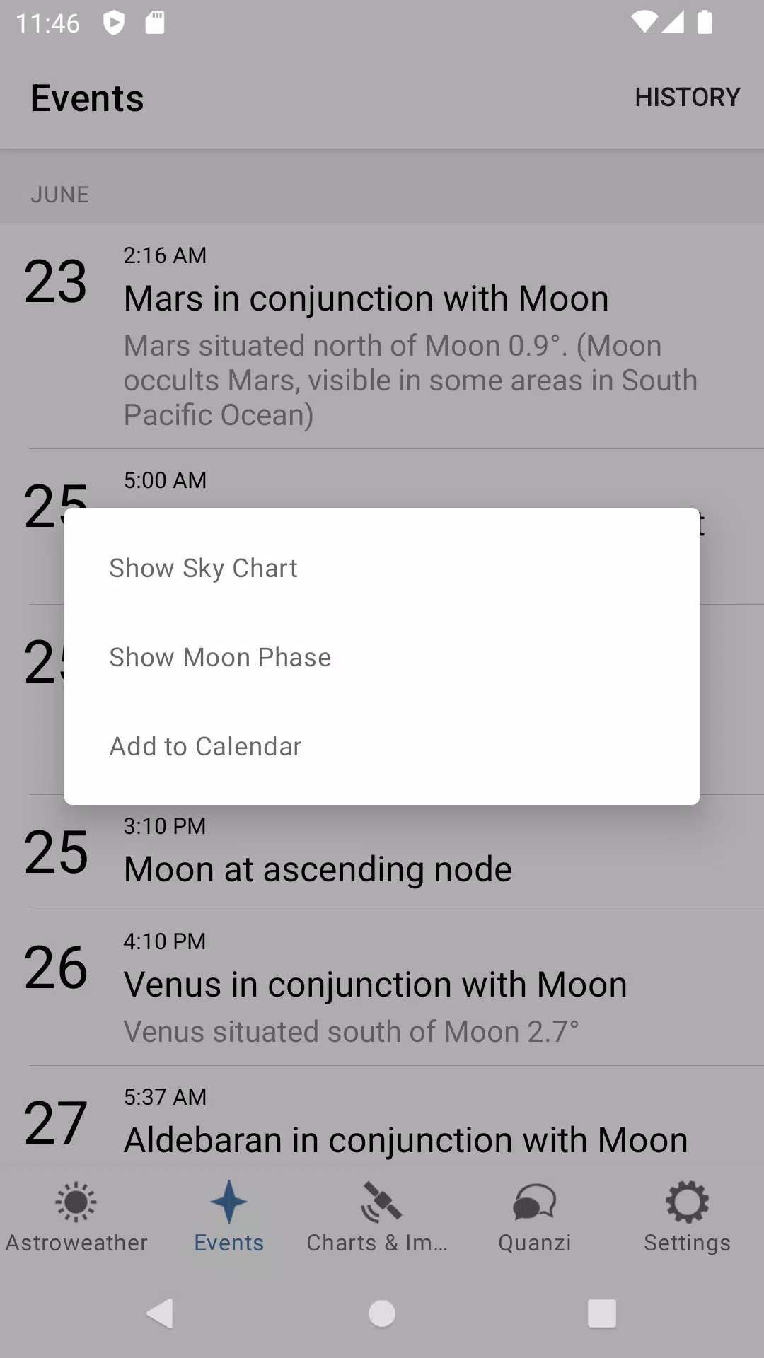 Astroweather 螢幕截圖 3