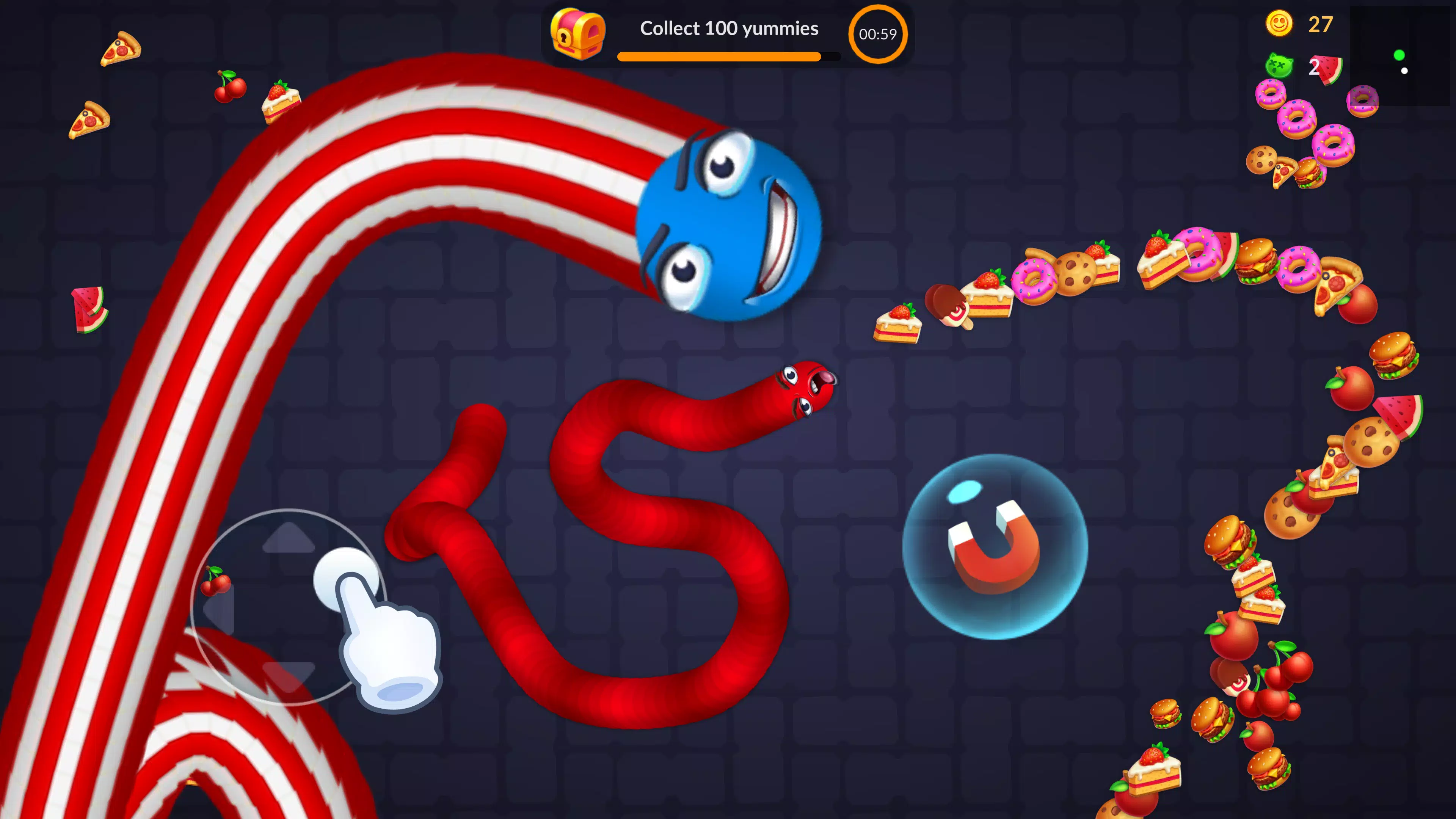 Snake vs Worms: Fun .io Zone Zrzut ekranu 2