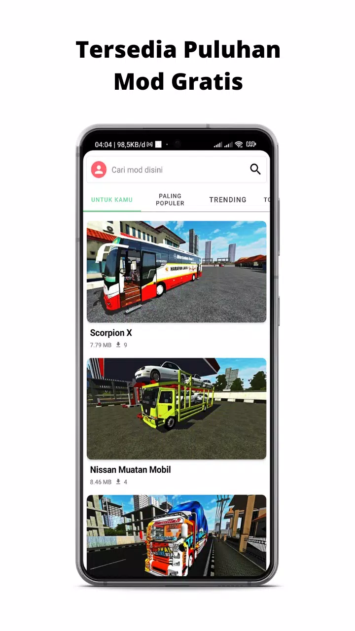 Mod BUSSID Truk Canter Tawakal Ảnh chụp màn hình 1