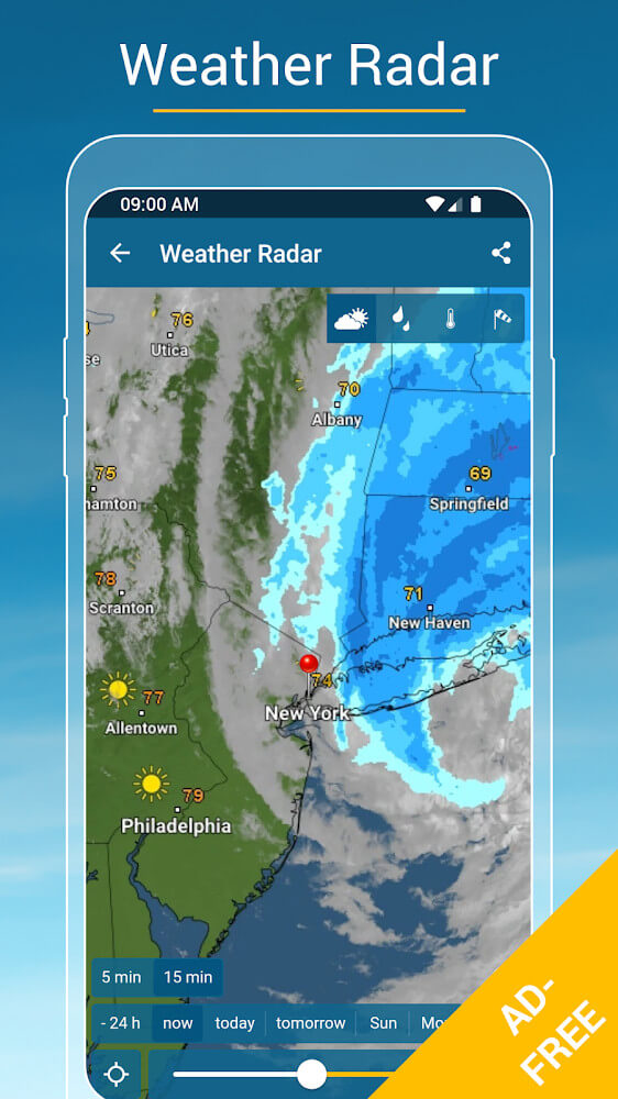 Weather & Radar Pro Ảnh chụp màn hình 1