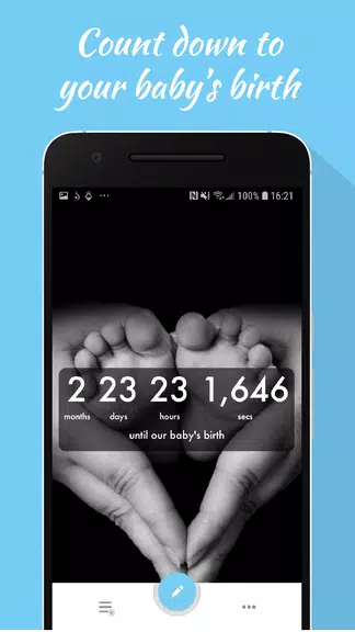 Baby Countdown Widget Tangkapan skrin 0