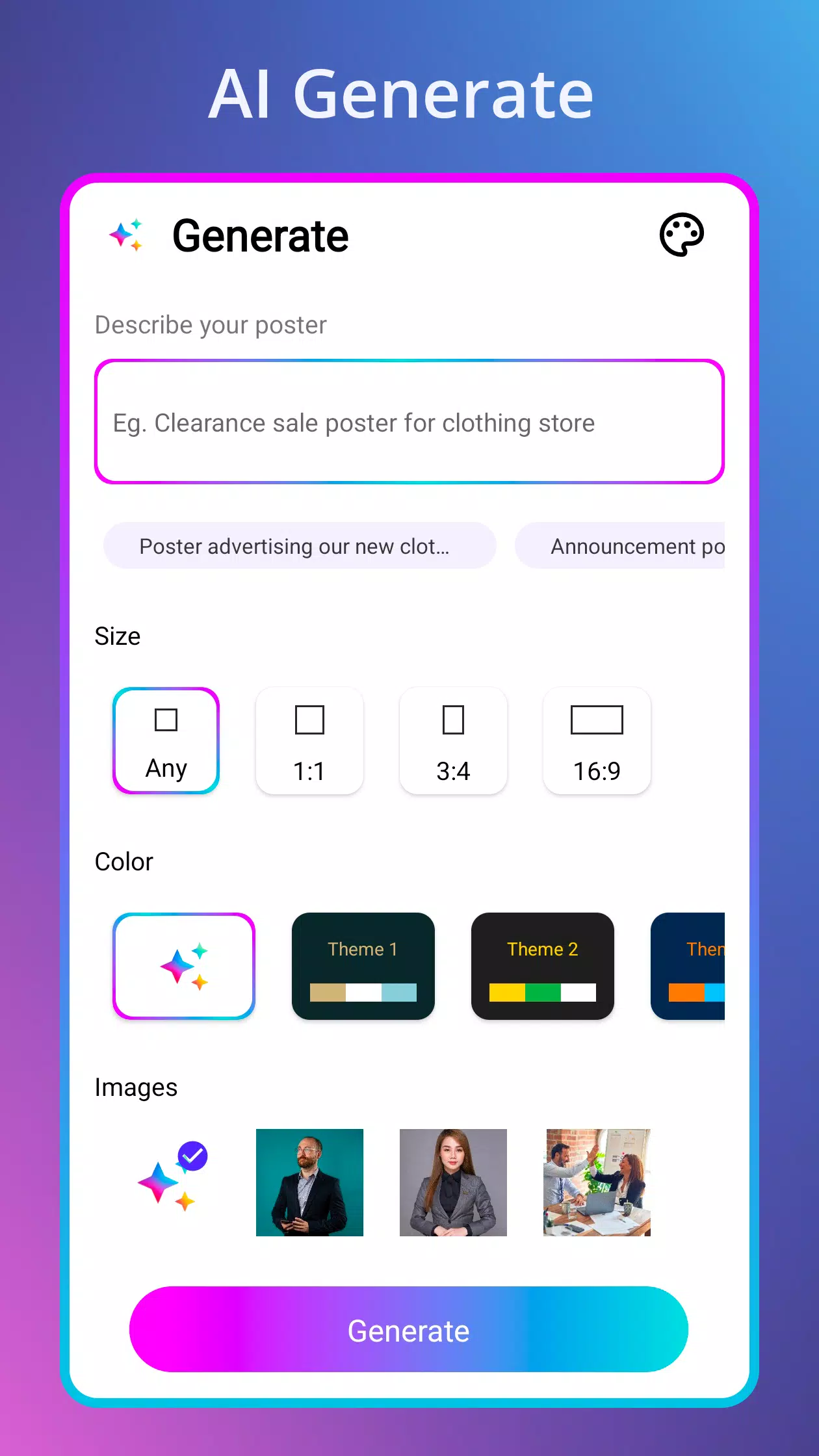 Poster Maker AI flyer maker Скриншот 3