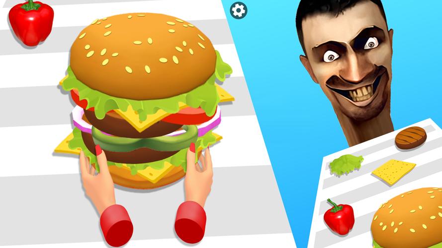 Burger Stack Run Game Ekran Görüntüsü 1