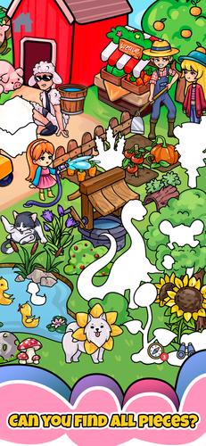 Sticker book & coloring puzzle Ekran Görüntüsü 1