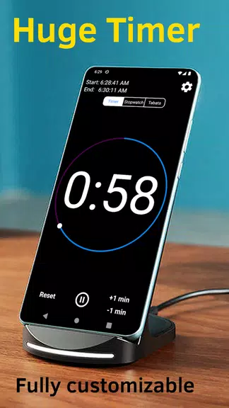 Huge Timer Stopwatch Tabata Ekran Görüntüsü 0