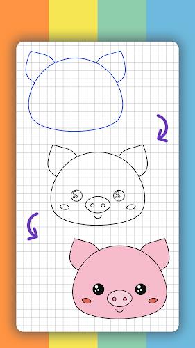 How to draw cute animals Schermafbeelding 3