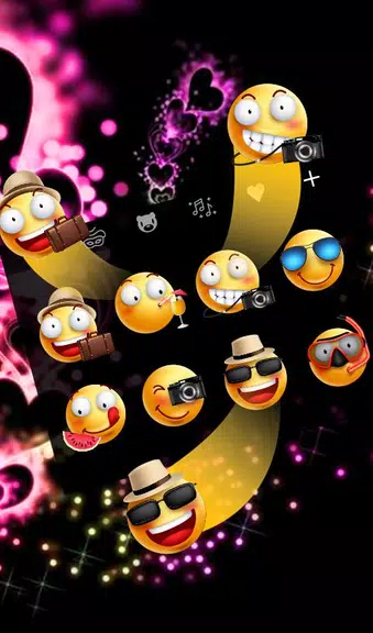 Sparkling Purple Heart Keyboard Theme 螢幕截圖 3