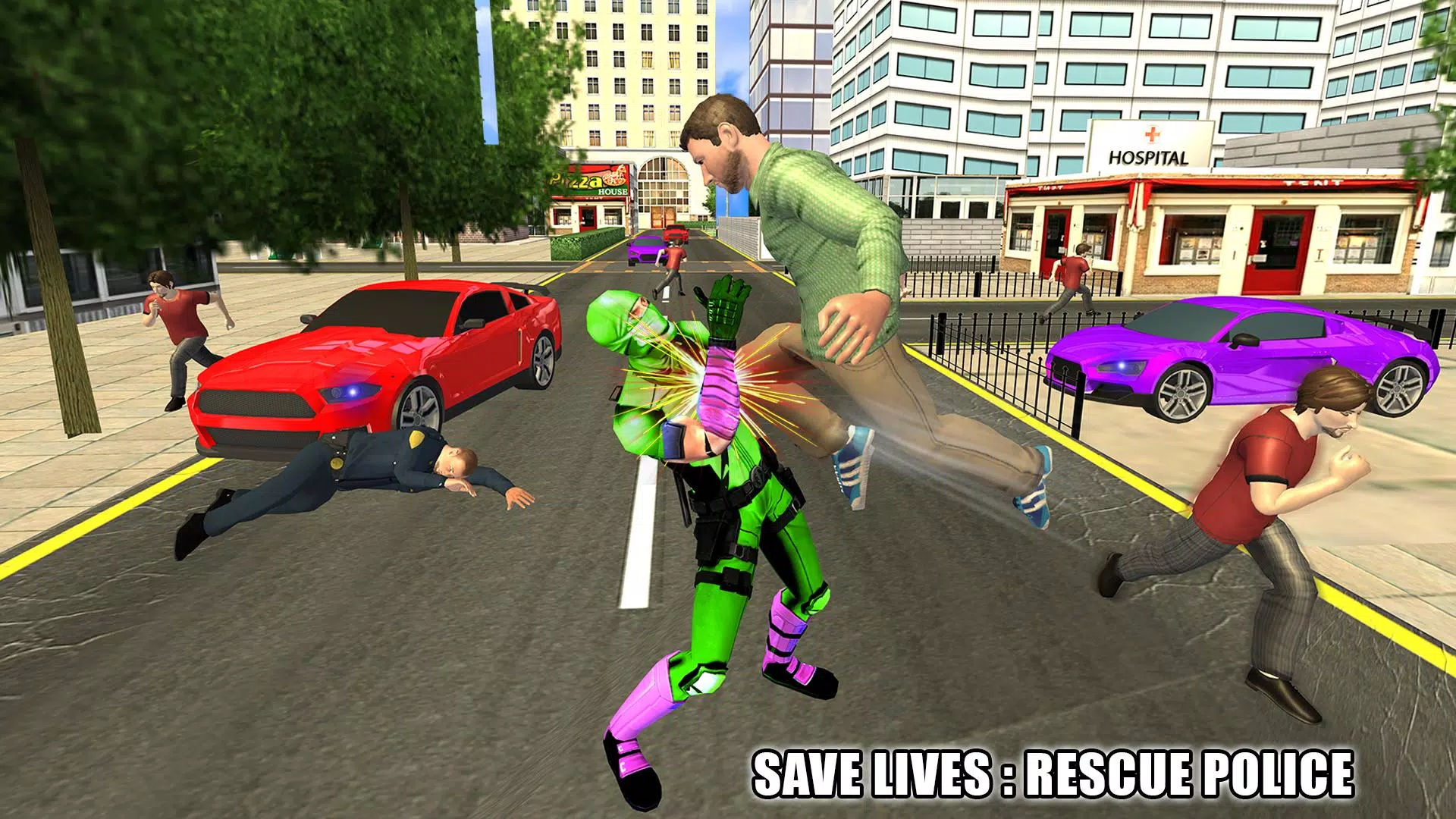 Flying Ninja Hero Crime Chase 螢幕截圖 2