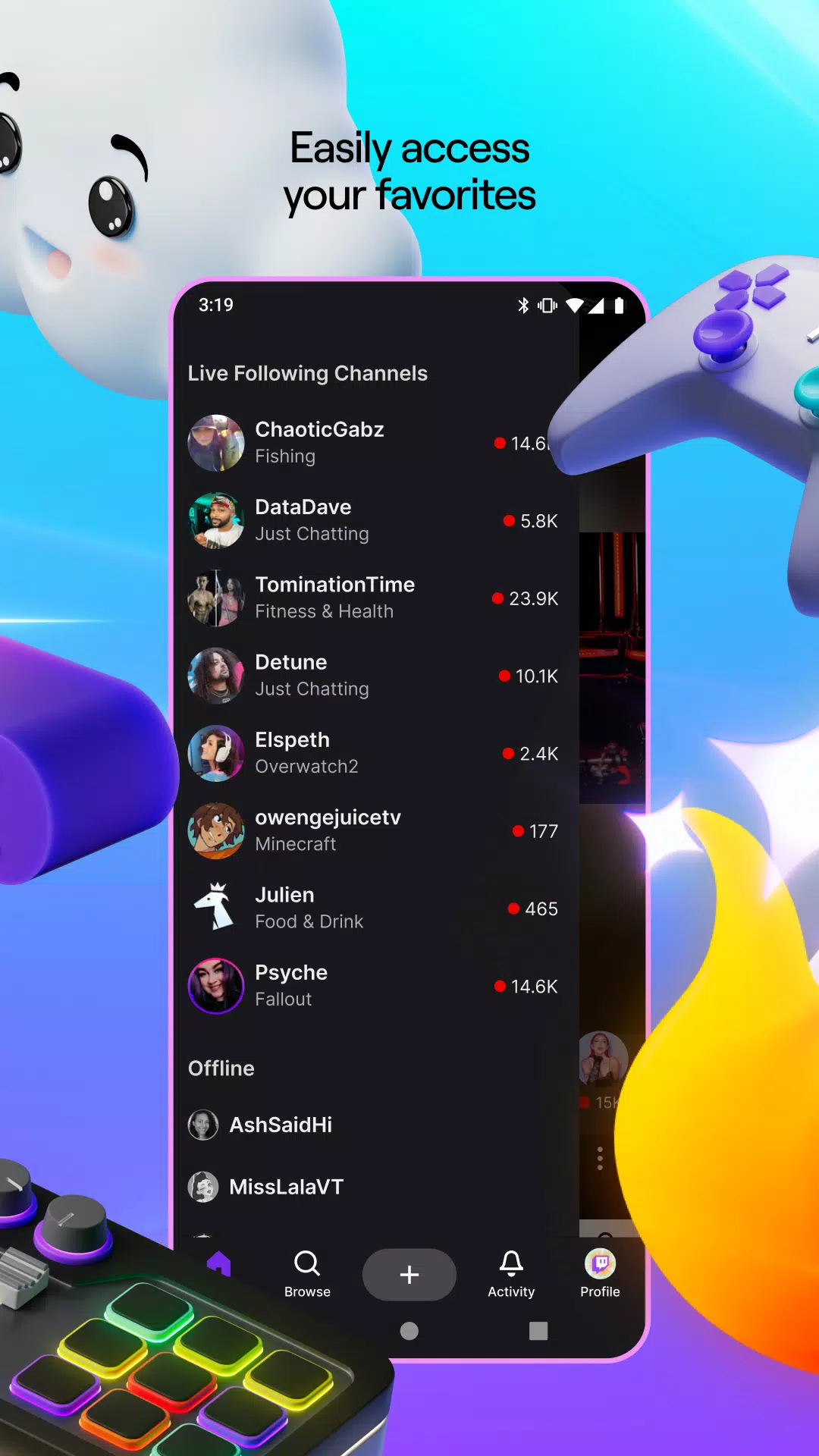 Twitch: прямые трансляции Скриншот 1